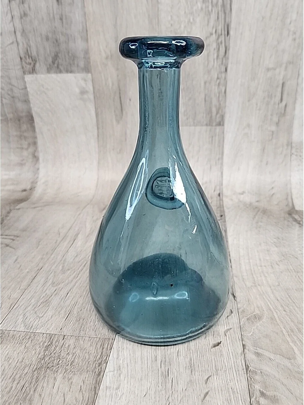 VTG Scandinavian Blue Glass Carafe Holmegaard O Winther 1960 'Cherry Elsinore'